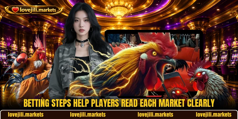 Betting steps help players read each market clearly Betting steps help players read each market clearly