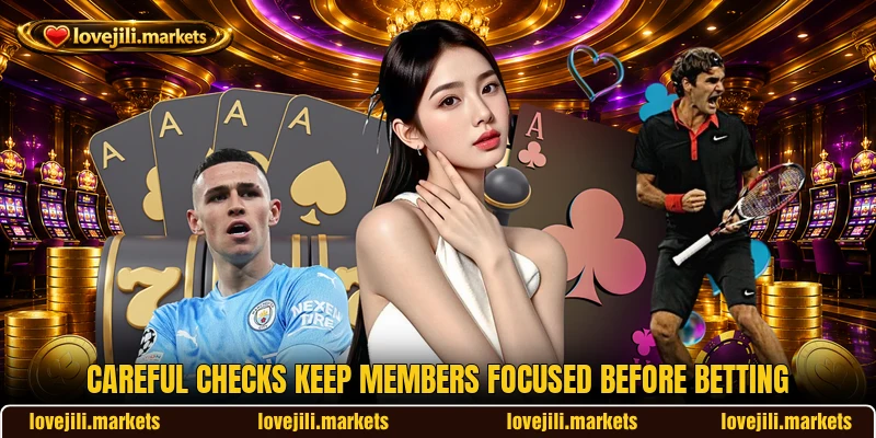 Careful checks keep members focused before betting Careful checks keep members focused before betting