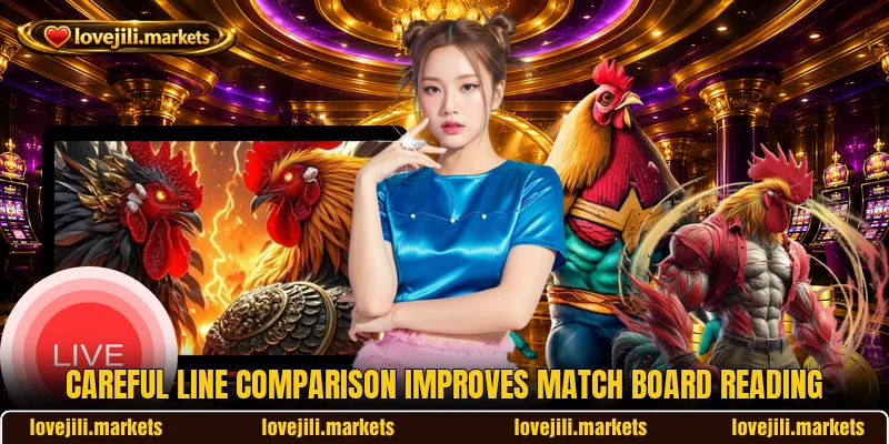 Careful line comparison improves match board reading Careful line comparison improves match board reading