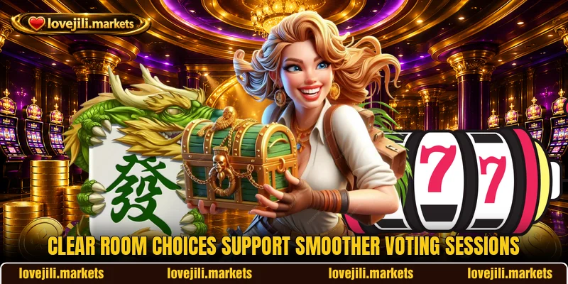 Clear room choices support smoother voting sessions Clear room choices support smoother voting sessions