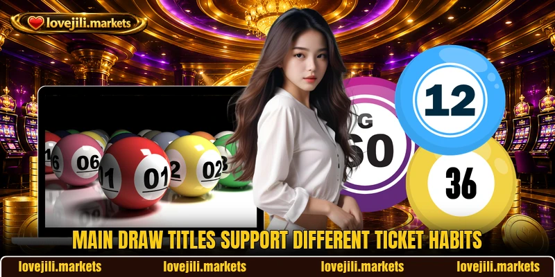 Main draw titles support different ticket habits