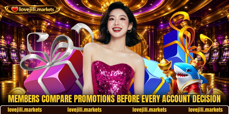 Members compare promotions before every account decision