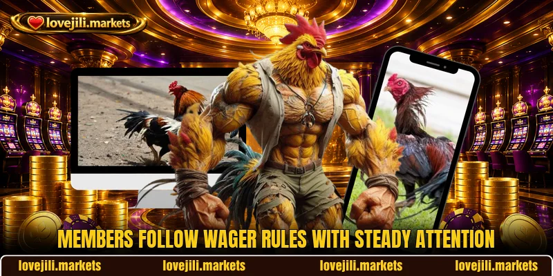 Members follow wager rules with steady attention