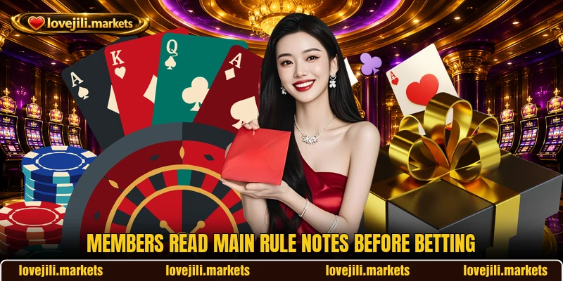 Members read main rule notes before betting Members read main rule notes before betting
