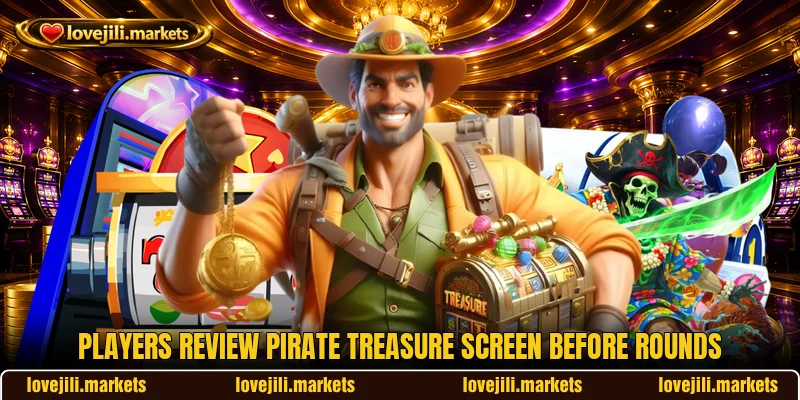 Players review Pirate Treasure screen before rounds Players review Pirate Treasure screen before rounds