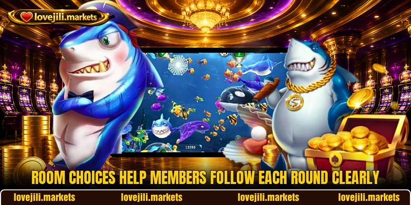 Room choices help members follow each round clearly Room choices help members follow each round clearly