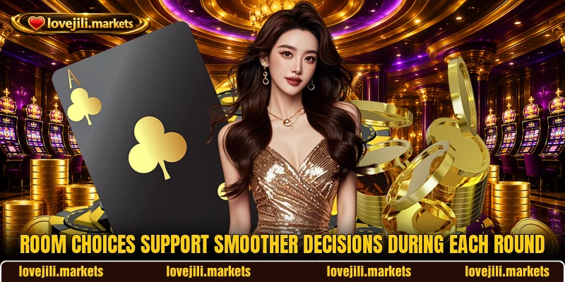 Room choices support smoother decisions during each round Room choices support smoother decisions during each round