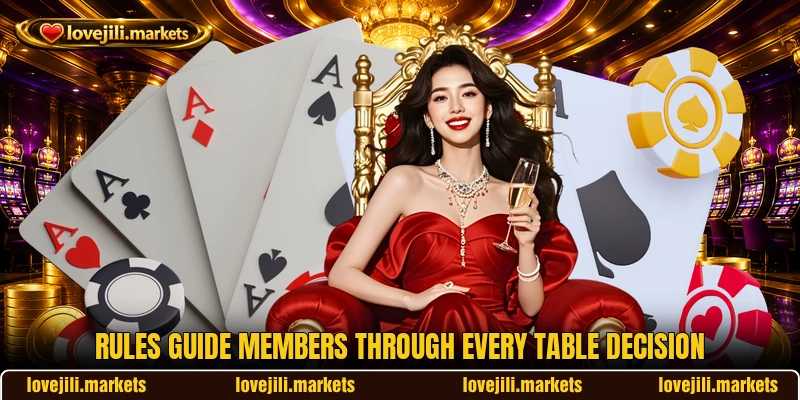 Rules guide members through every table decision Rules guide members through every table decision
