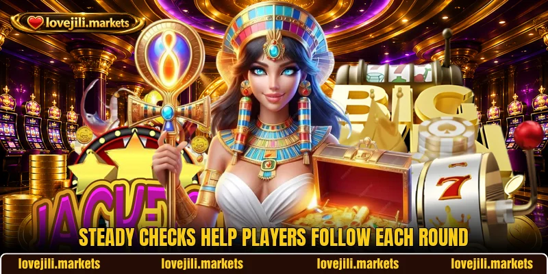 Steady checks help players follow each round Steady checks help players follow each round